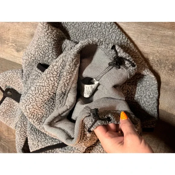 Carhartt Womens Gray Sherpa Fleece Pullover Snap Mock Neck OJ4991-W Relaxed XS - Picture 5 of 6